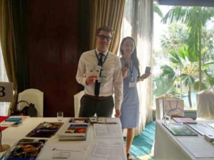 Dan Schneider and Amanda Yu representing BASIS International Schools